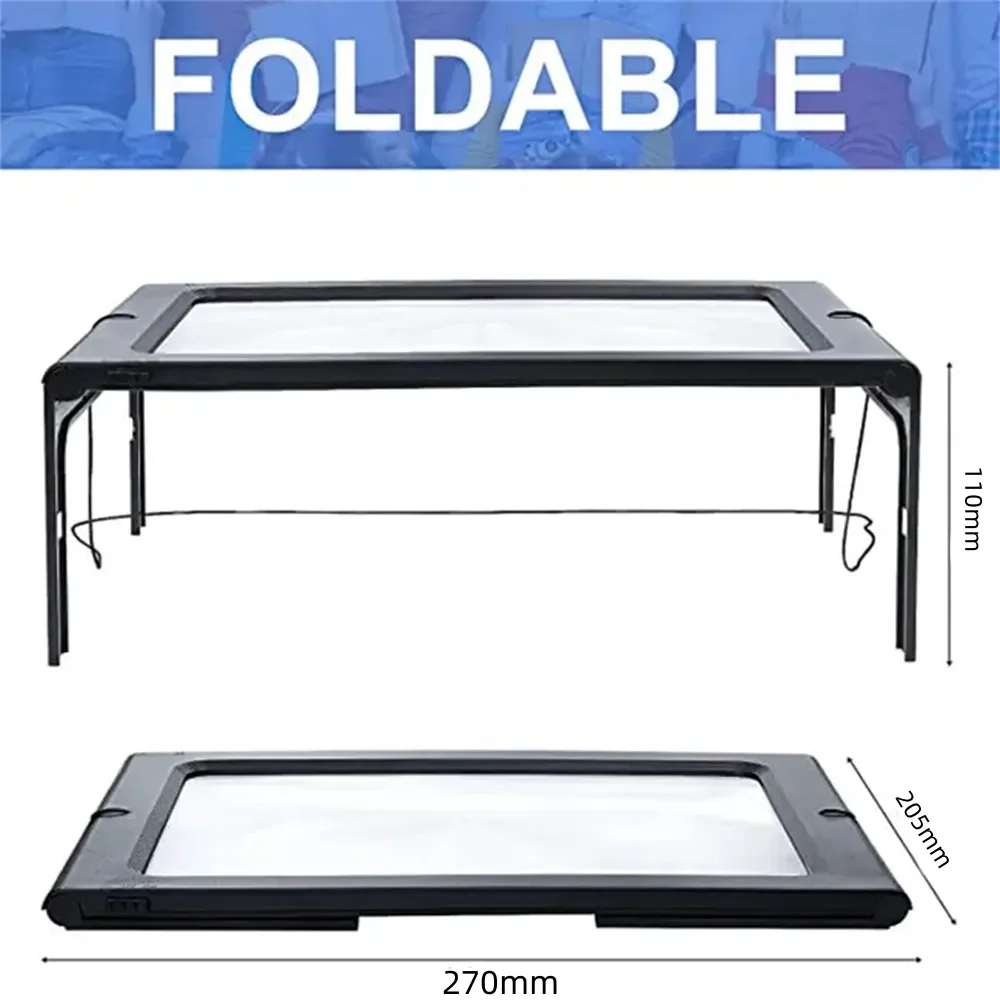 5X Modes LED Hands Free Magnifier with Detachable Stand - Battery-Powered