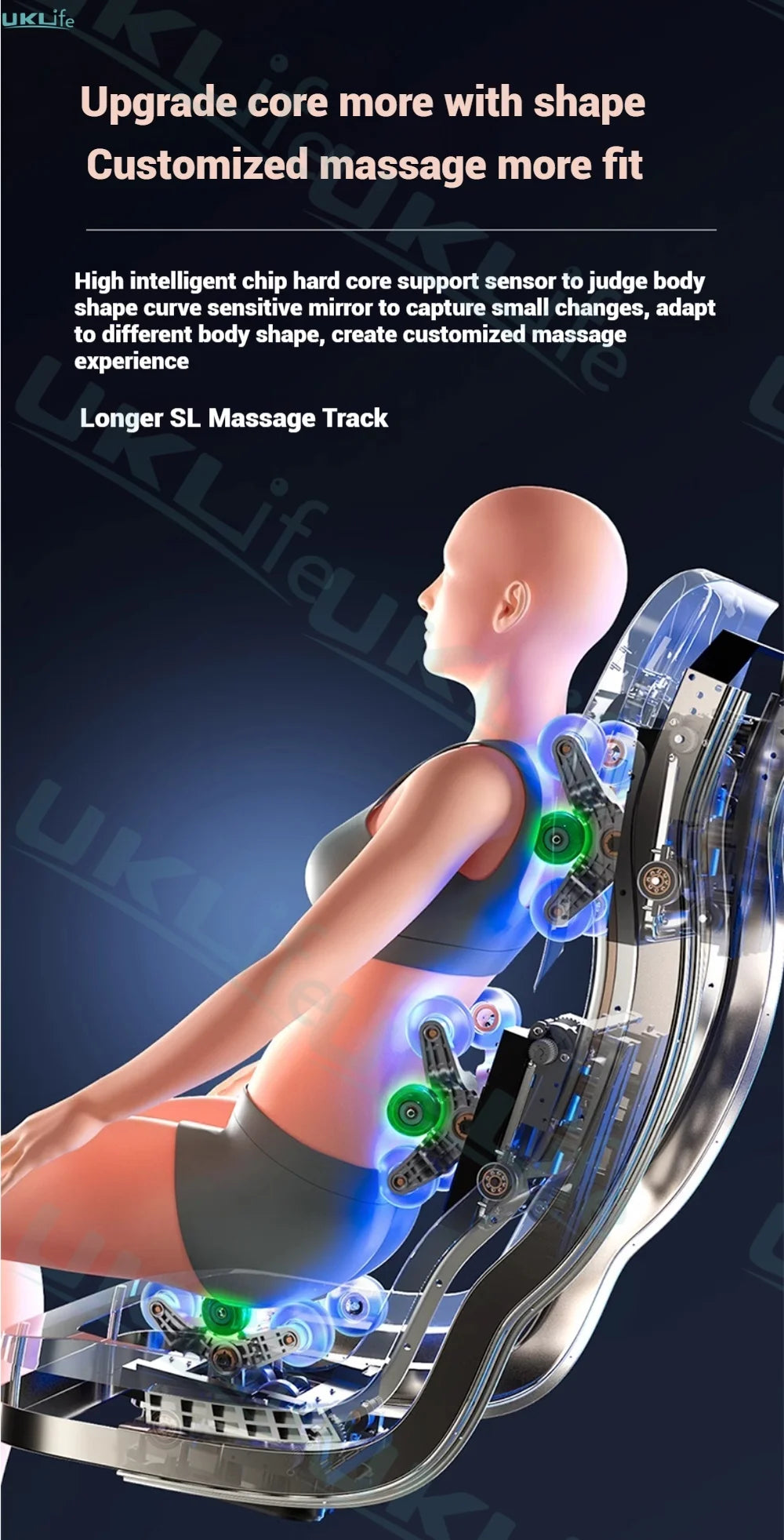 Jade 6-Roller Massage Chair w/ Thai Stretch, Zero Gravity & AI Voice - Shiatsu