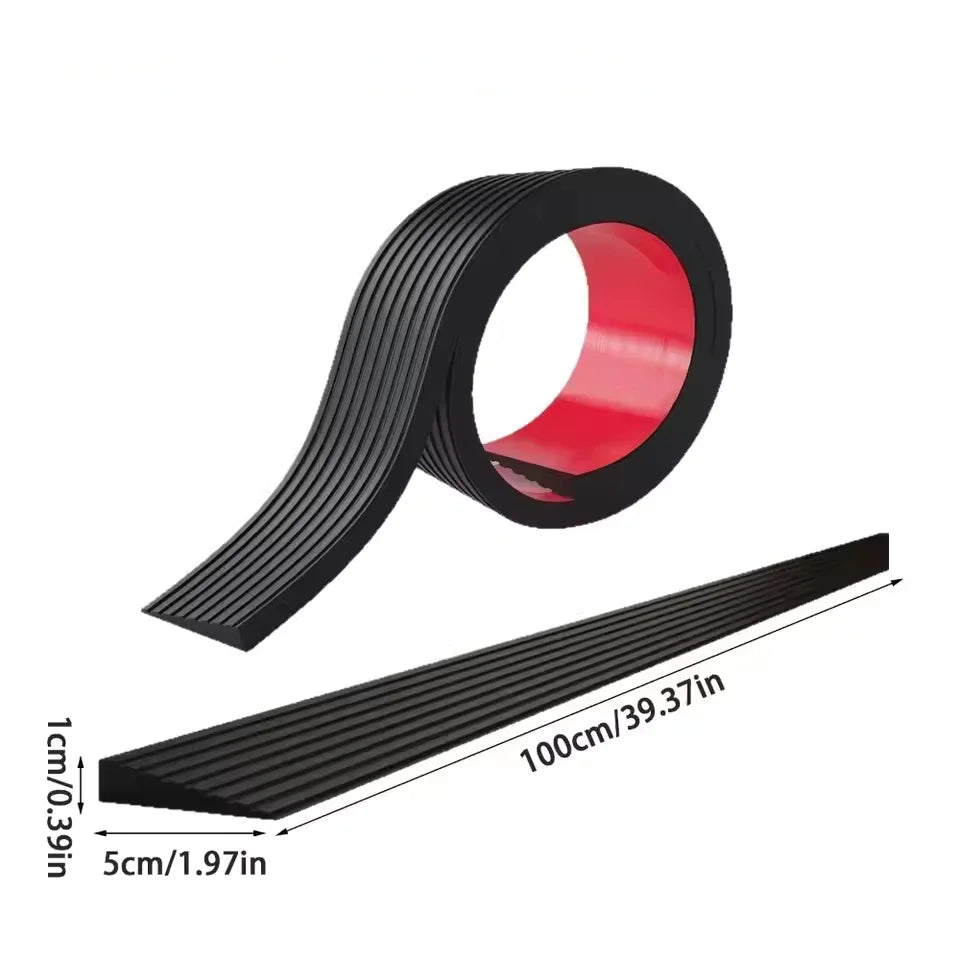 Self Adhesive 1m X 5cm Doorway Threshold Ramp PVC Anti Slip Striped Surface - Mobility Buy