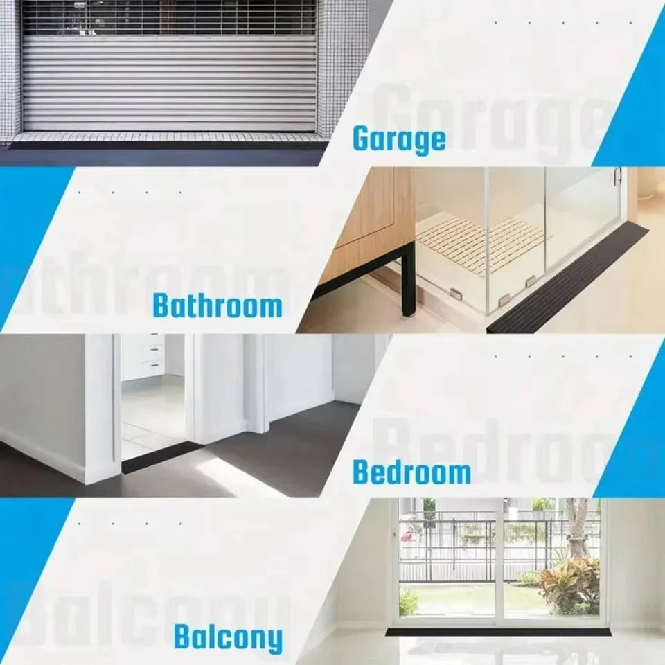 Self Adhesive 1m X 5cm Doorway Threshold Ramp PVC Anti Slip Striped Surface - Mobility Buy
