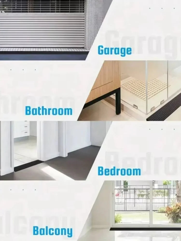 Self Adhesive 1m X 5cm Doorway Threshold Ramp PVC Anti Slip Striped Surface - Mobility Buy