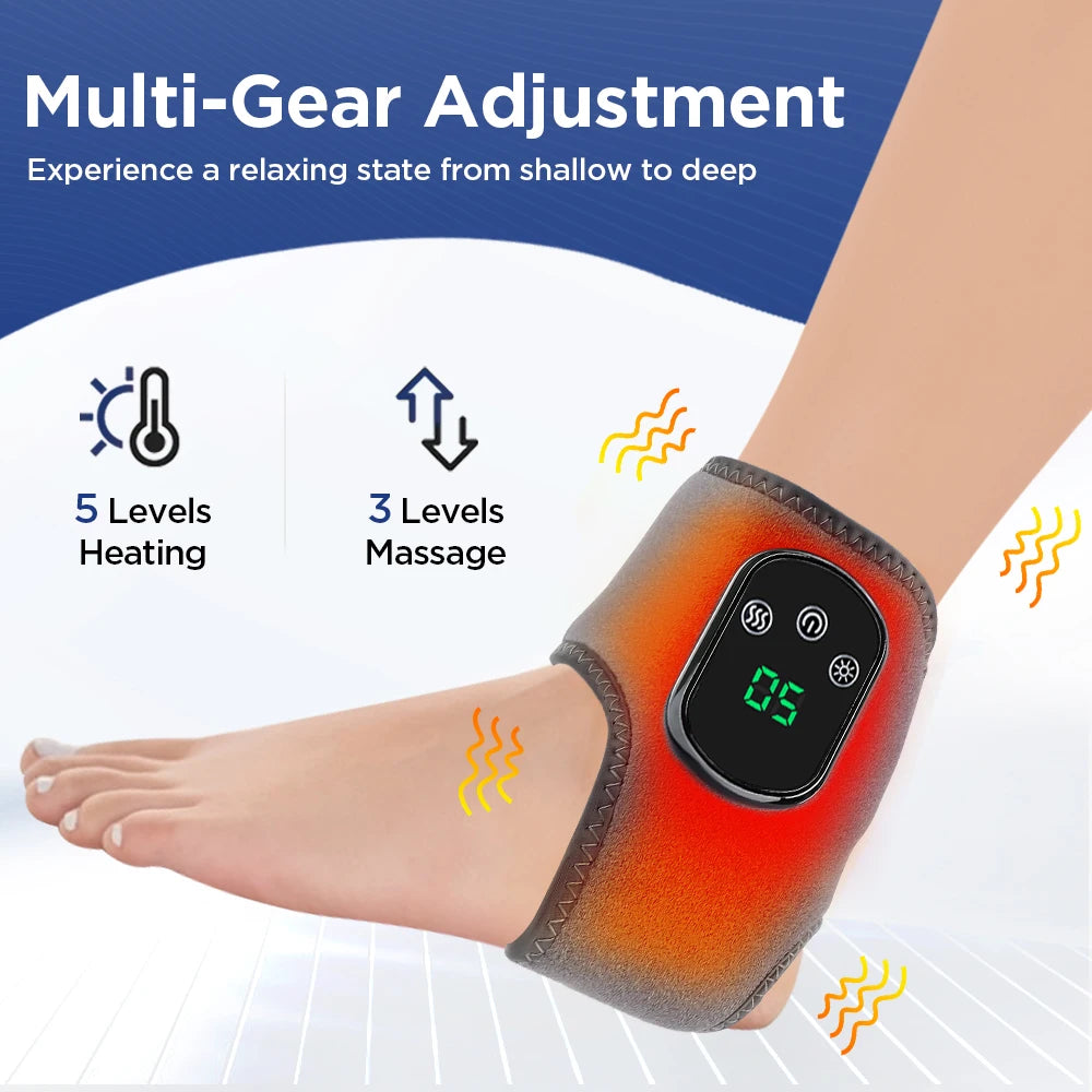 Electric Foot Heat Massager Hot Compresses Vibration Massager