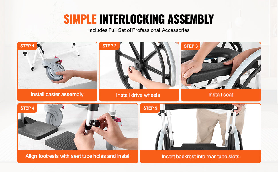 Shower Wheelchair Bathroom Adjustable Chair Disabled - Mobility Buy