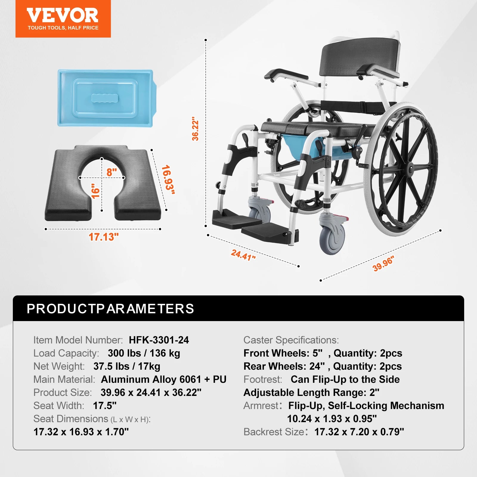 Shower Wheelchair Bathroom Adjustable Chair Disabled - Mobility Buy