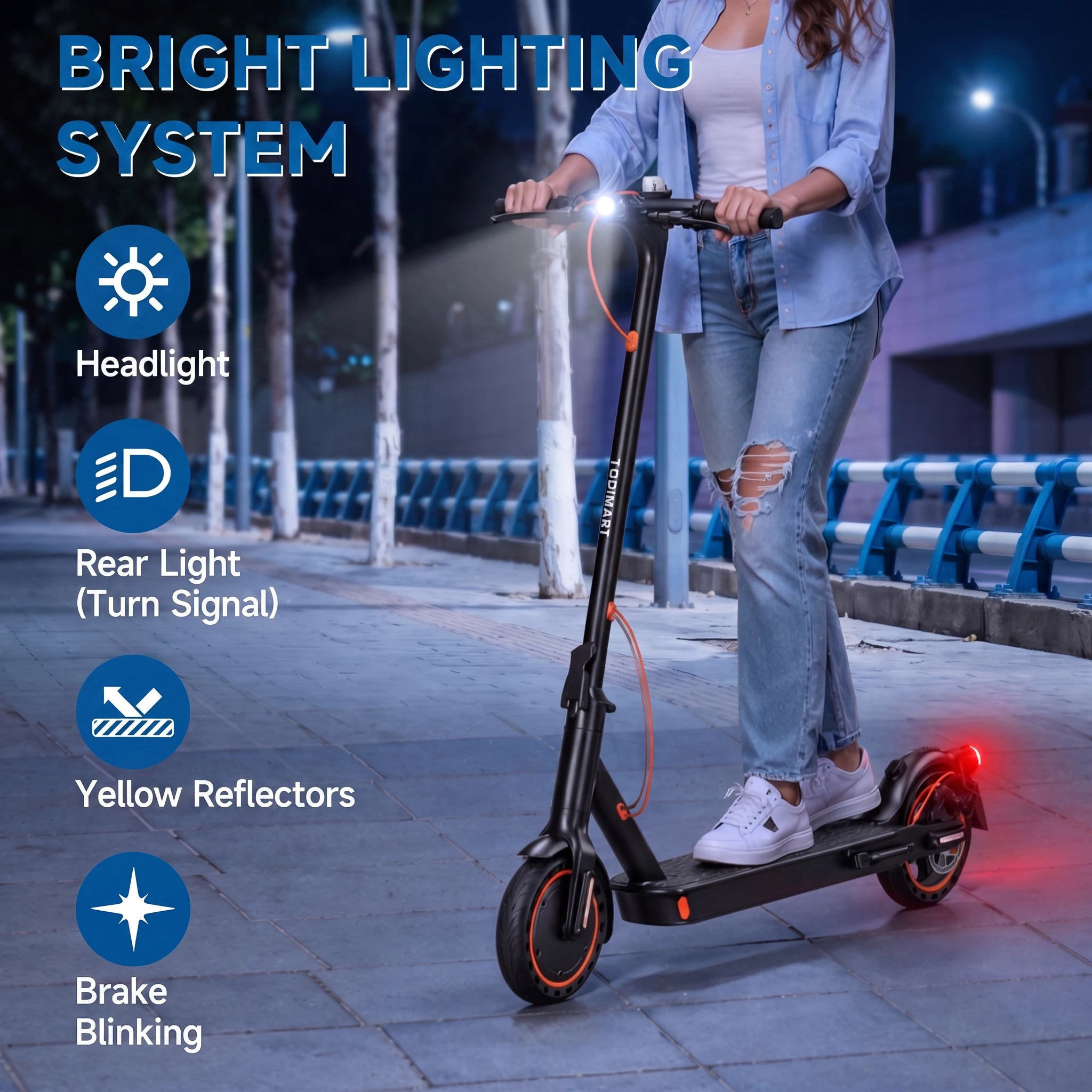 Todimart T3 Foldable Electric Scooter 36V 7.8Ah 250W App Control - Mobility Buy