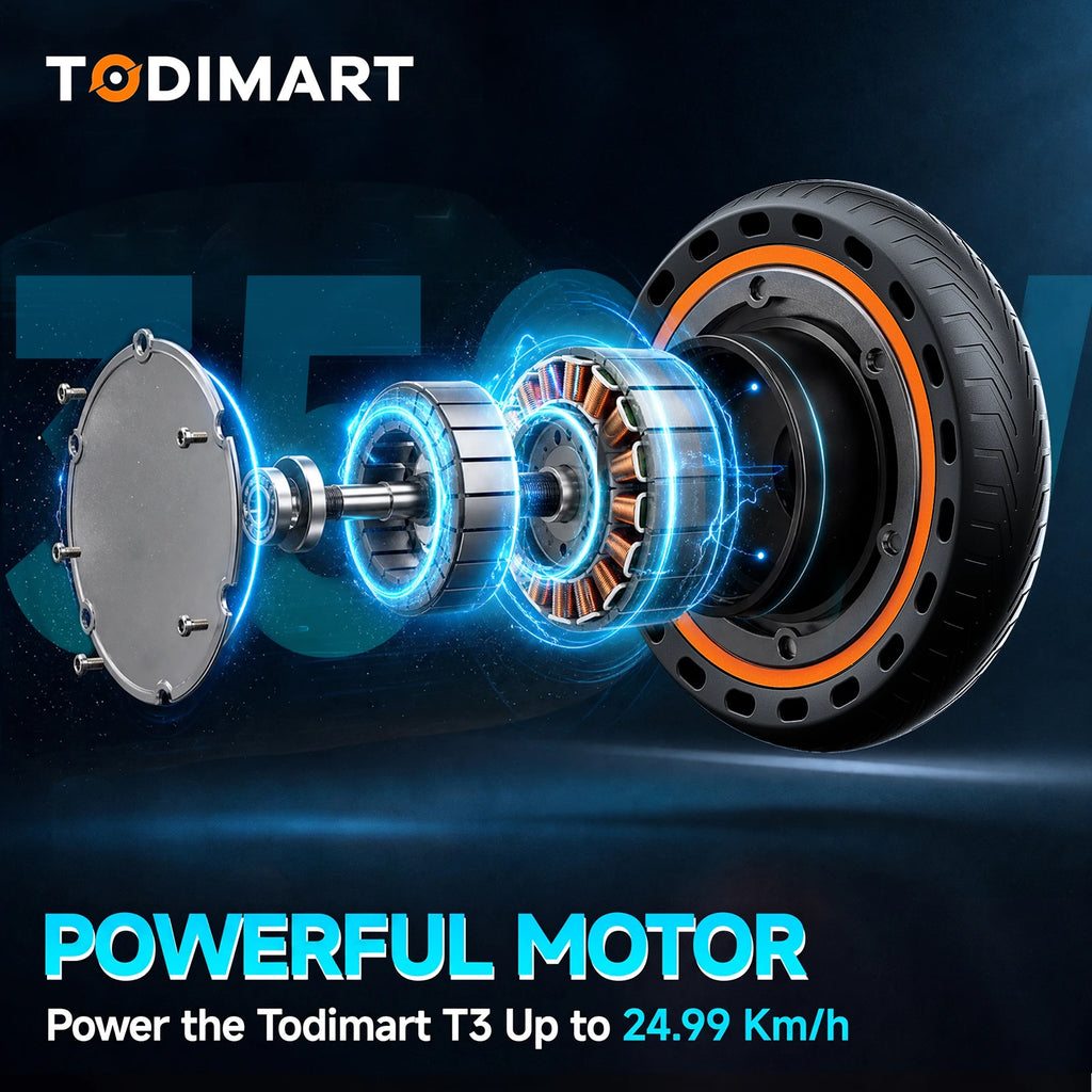 Todimart T3 Foldable Electric Scooter 36V 7.8Ah 250W App Control - Mobility Buy