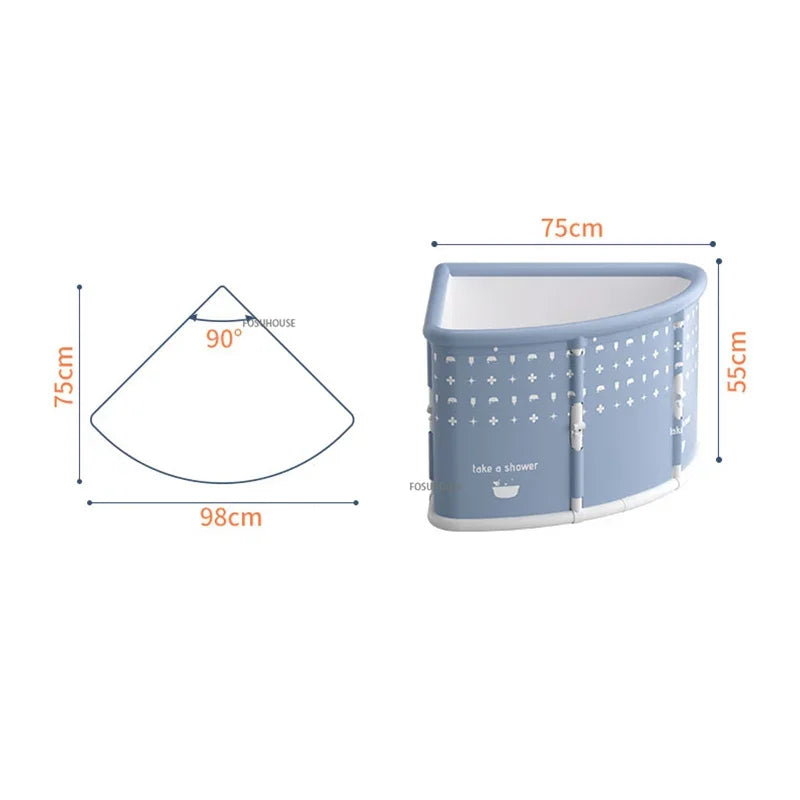 Triangular Foldable Bathtub Seat Portable For Space Saving Adult Spa Steam Sauna - Mobility Buy