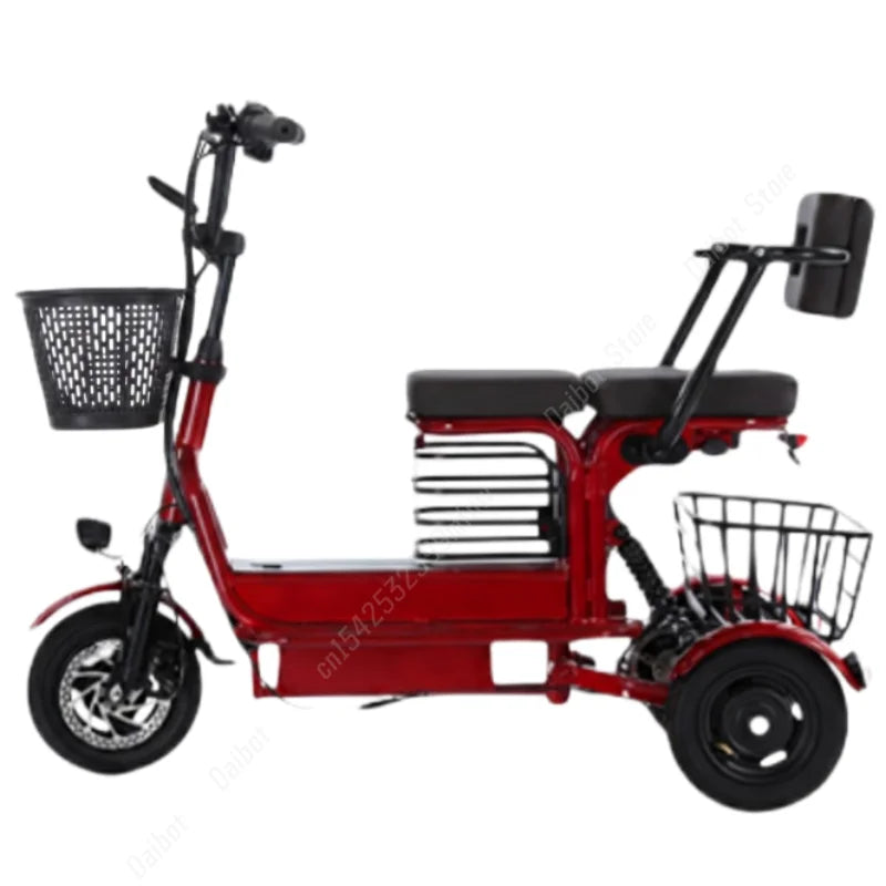 Two Seat Electric Mobility Scooter 800W 48V 3 Wheel Tricycle For Elderly Women - Mobility Buy