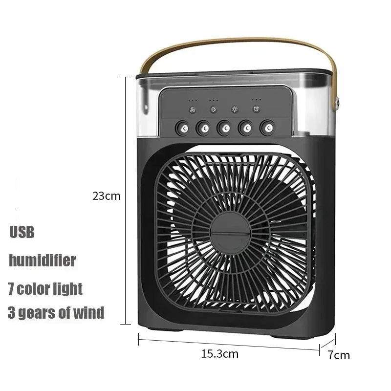 Ultra Cool 3In1 Air Cooler Humidifier Fan With Led Night Light For Desk - Mobility Buy