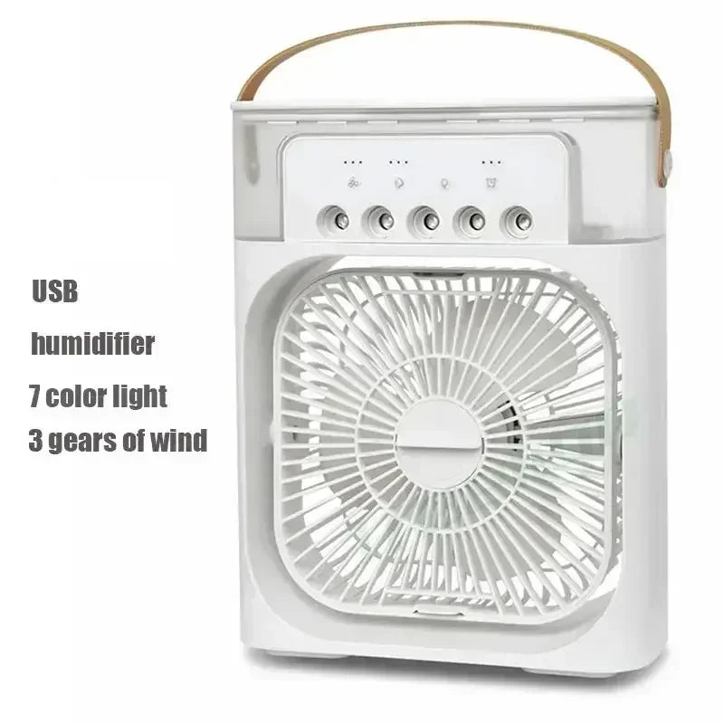 Ultra Cool 3In1 Air Cooler Humidifier Fan With Led Night Light For Desk - Mobility Buy