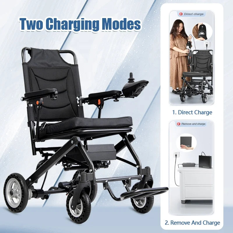 Ultra-light Power Electric Wheelchair w Battery Foldable - Mobility Buy