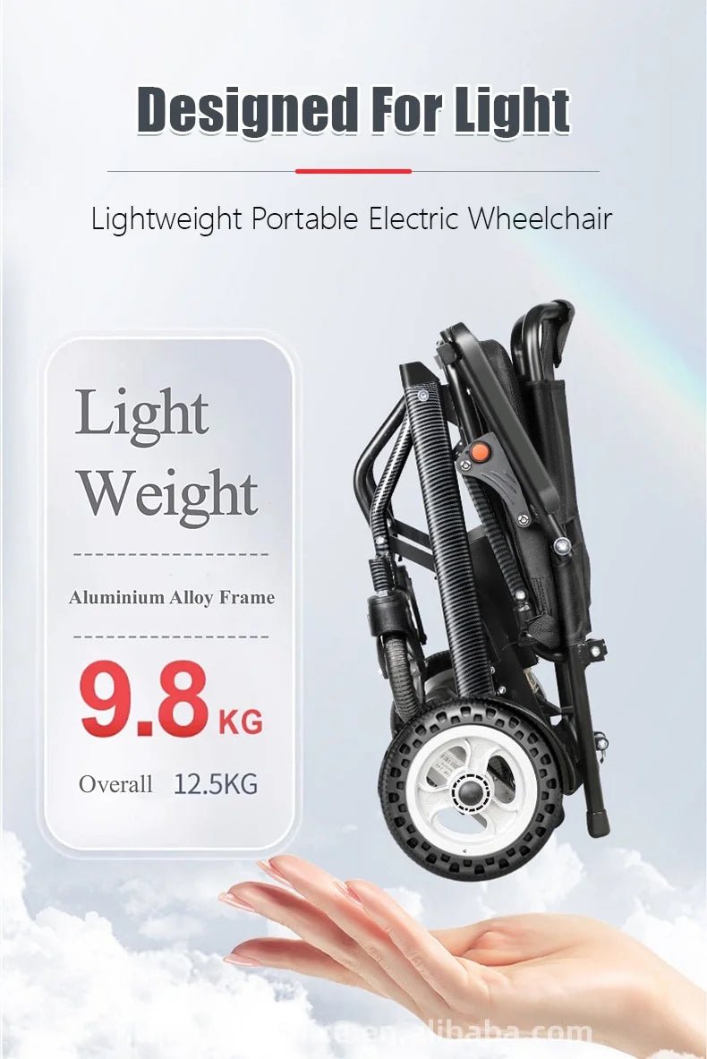 Ultra-light Power Electric Wheelchair w Battery Foldable - Mobility Buy