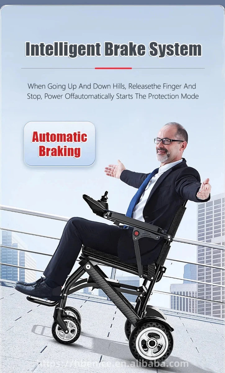 Ultra-light Power Electric Wheelchair w Battery Foldable - Mobility Buy