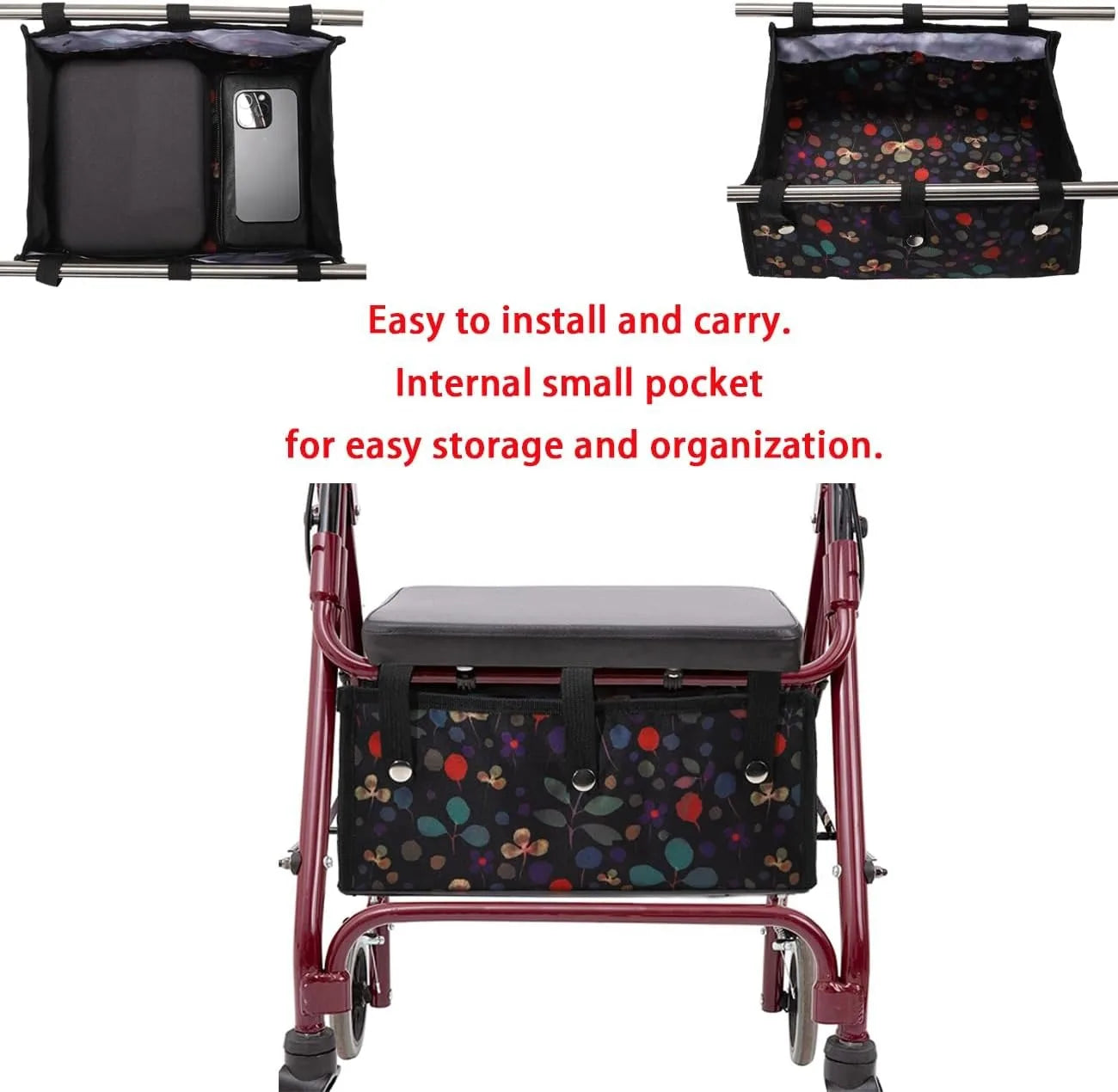 Under Seat Walker Bag For Wheel Rollator Tote - Mobility Buy