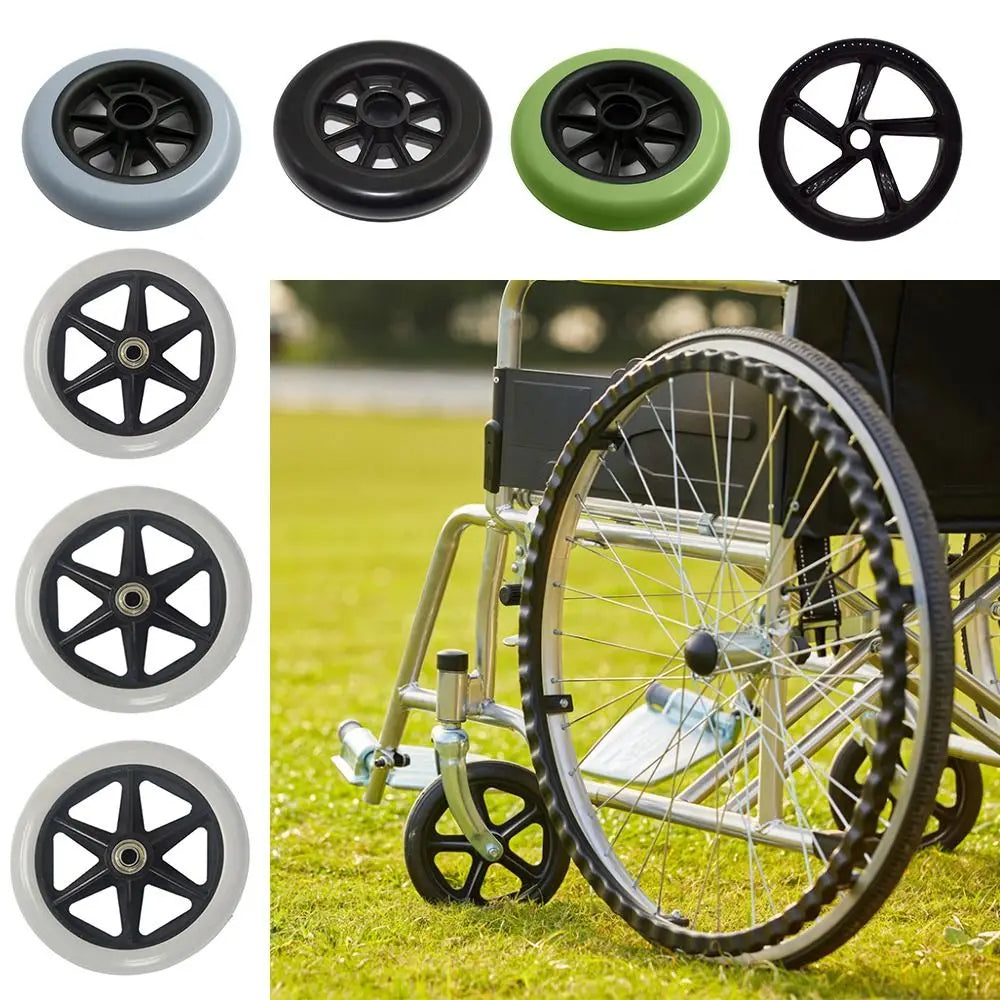 Universal 5 6 7 8 Inch Wheelchair Front Castor Wheel Wear Resistant Solid Tire - Mobility Buy