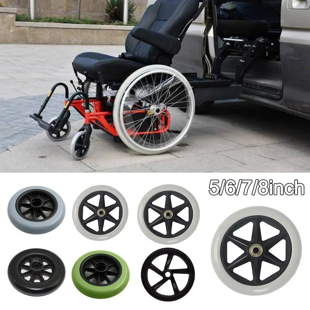 Universal 5 6 7 8 Inch Wheelchair Front Castor Wheel Wear Resistant Solid Tire - Mobility Buy
