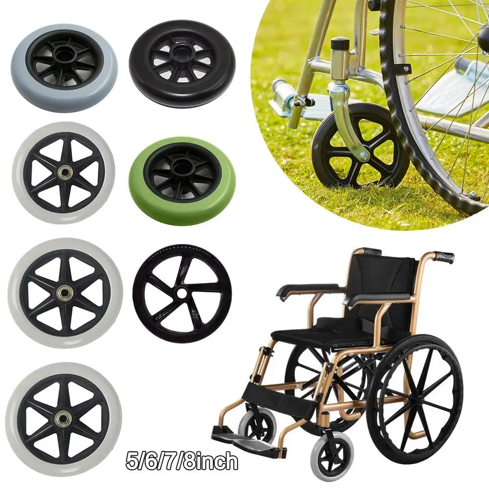 Universal 5 6 7 8 Inch Wheelchair Front Castor Wheel Wear Resistant Solid Tire - Mobility Buy
