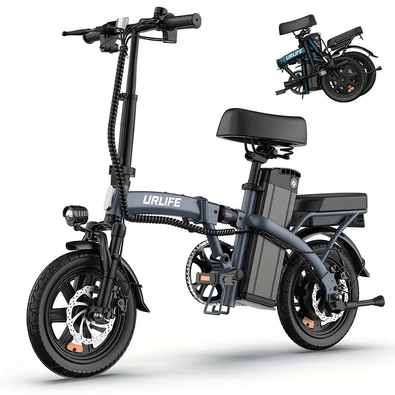 Urlife 14 Inch Folding Ebike 250W 48V 7.5Ah Hydraulic Electric Bicycle - Mobility Buy