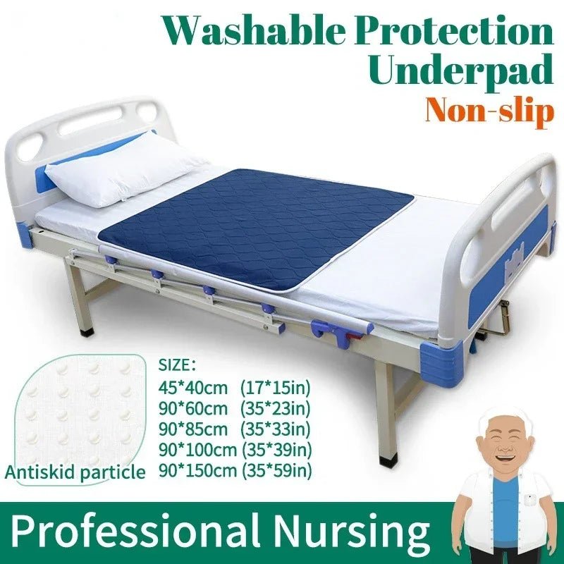 Washable Incontinence Urinary Bed Pad, Bedridden Waterproof - Mobility Buy