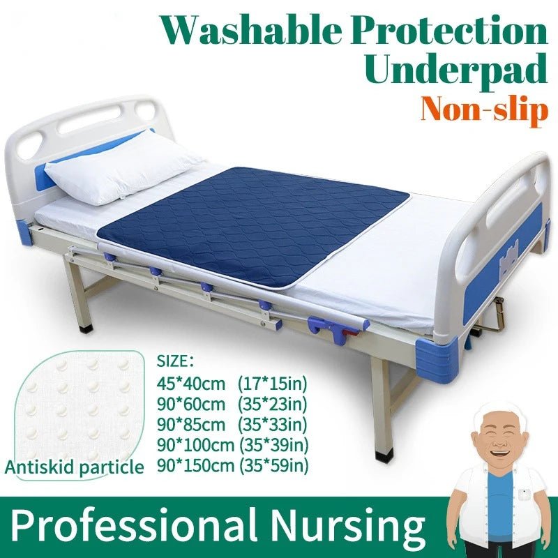Washable Incontinence Urinary Bed Pad, Bedridden Waterproof - Mobility Buy