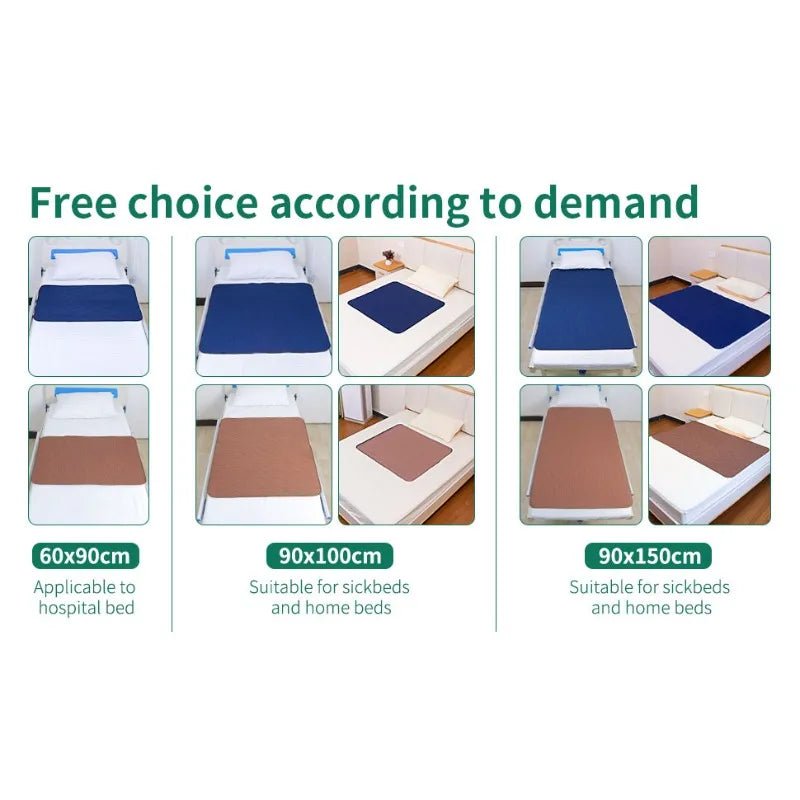 Washable Incontinence Urinary Bed Pad, Bedridden Waterproof - Mobility Buy