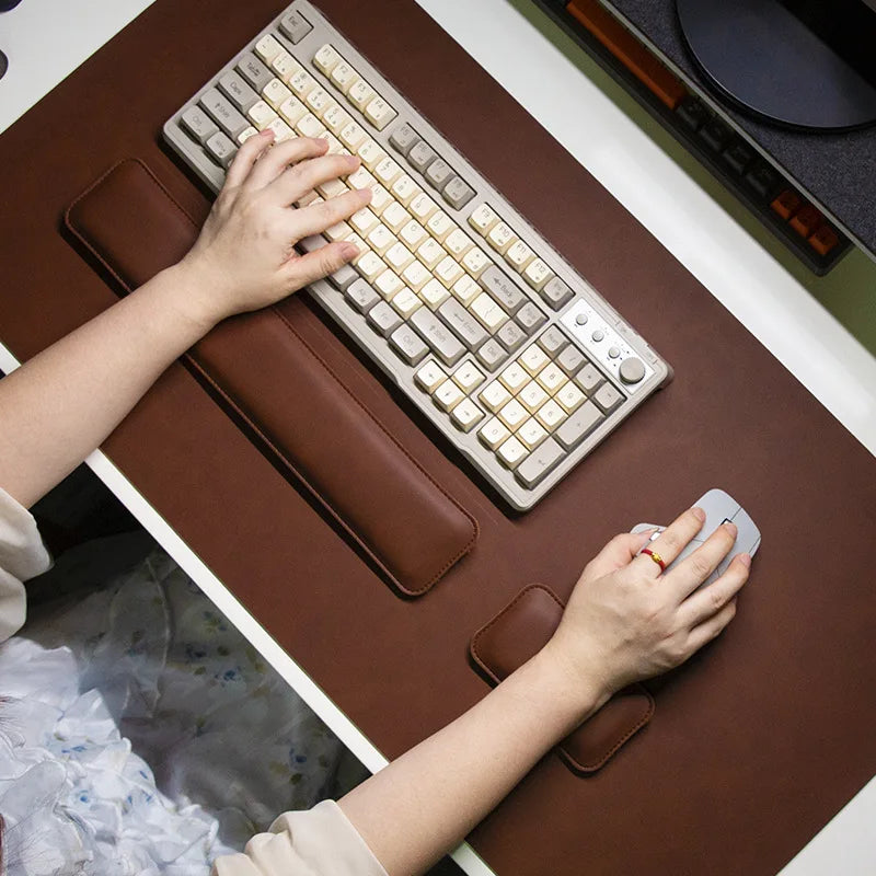 Waterproof PU Desk Mat Set With Large Non Slip Mouse Pad And Keyboard Wrist Rest - Mobility Buy