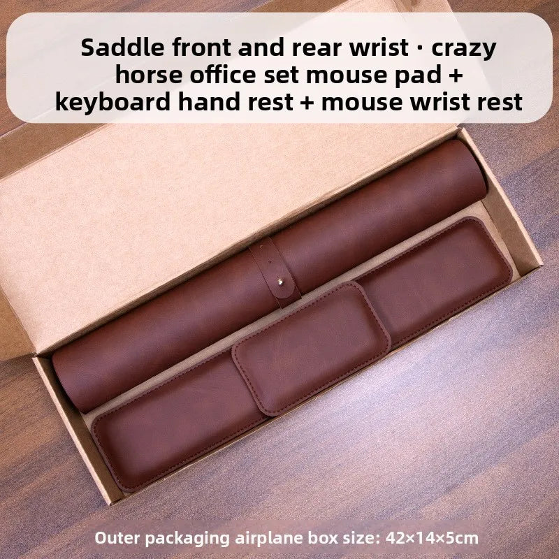 Waterproof PU Desk Mat Set With Large Non Slip Mouse Pad And Keyboard Wrist Rest - Mobility Buy