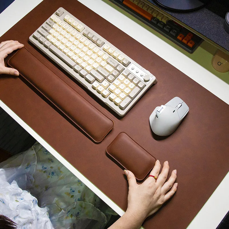 Waterproof PU Desk Mat Set With Large Non Slip Mouse Pad And Keyboard Wrist Rest - Mobility Buy