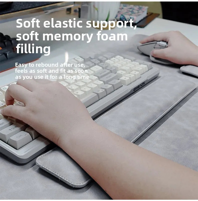 Waterproof PU Desk Mat Set With Large Non Slip Mouse Pad And Keyboard Wrist Rest - Mobility Buy