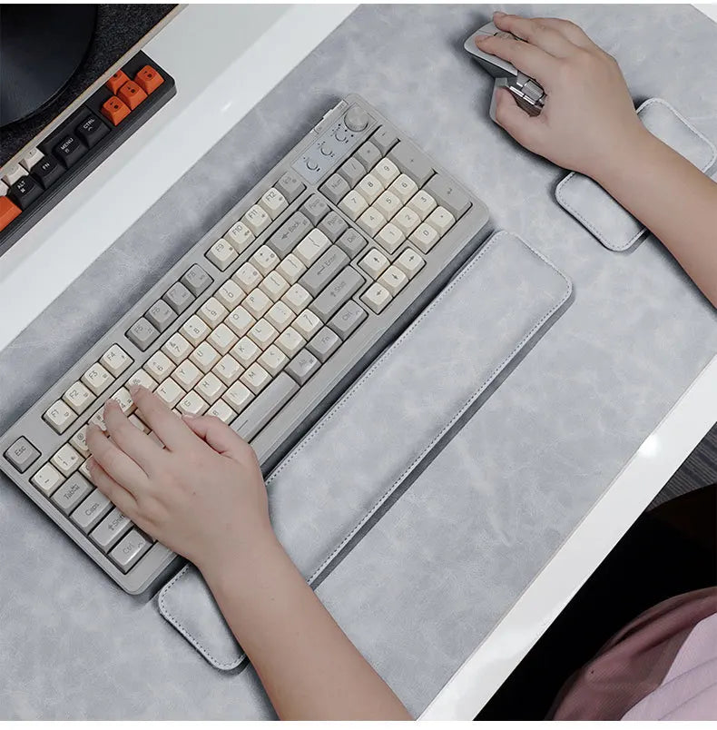 Waterproof PU Desk Mat Set With Large Non Slip Mouse Pad And Keyboard Wrist Rest - Mobility Buy
