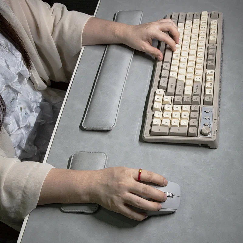 Waterproof PU Desk Mat Set With Large Non Slip Mouse Pad And Keyboard Wrist Rest - Mobility Buy