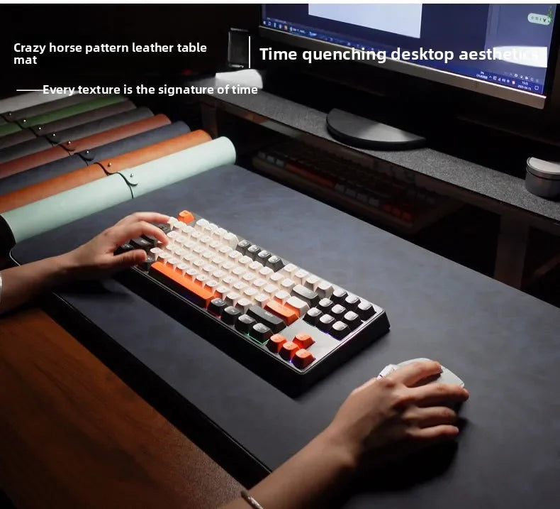 Waterproof PU Desk Mat Set With Large Non Slip Mouse Pad And Keyboard Wrist Rest - Mobility Buy