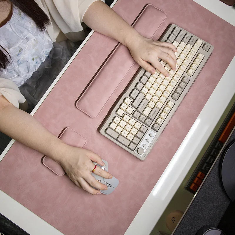 Waterproof PU Desk Mat Set With Large Non Slip Mouse Pad And Keyboard Wrist Rest - Mobility Buy