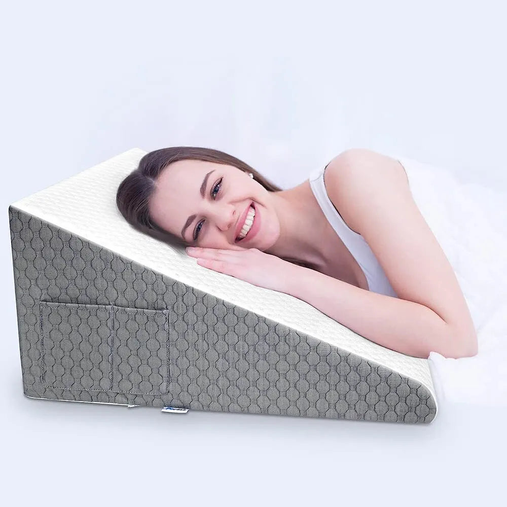 Wedge Pillow For Sleeping Acid Reflux After Surgery Elevated Triangle Foam - Mobility Buy
