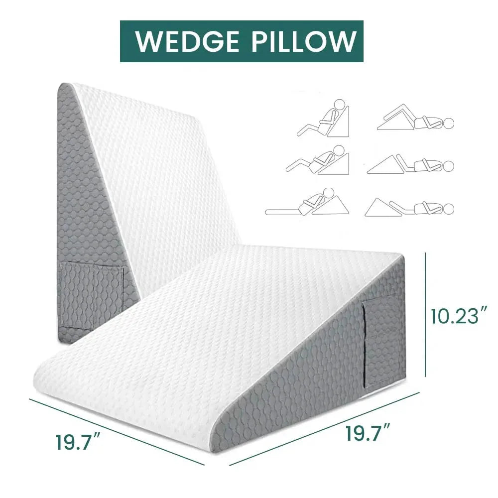 Wedge Pillow For Sleeping Acid Reflux After Surgery Elevated Triangle Foam - Mobility Buy