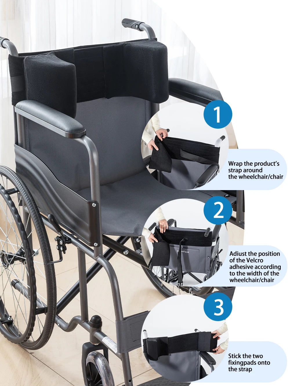 Wheelchair Side Support Pad Adjustable Lateral Foam Wedge For Elderly - Mobility Buy
