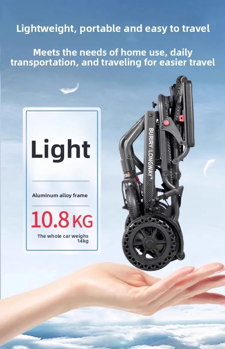 Wheelchair lightweight foldable hand-pushed or electric powerd - Mobility Buy