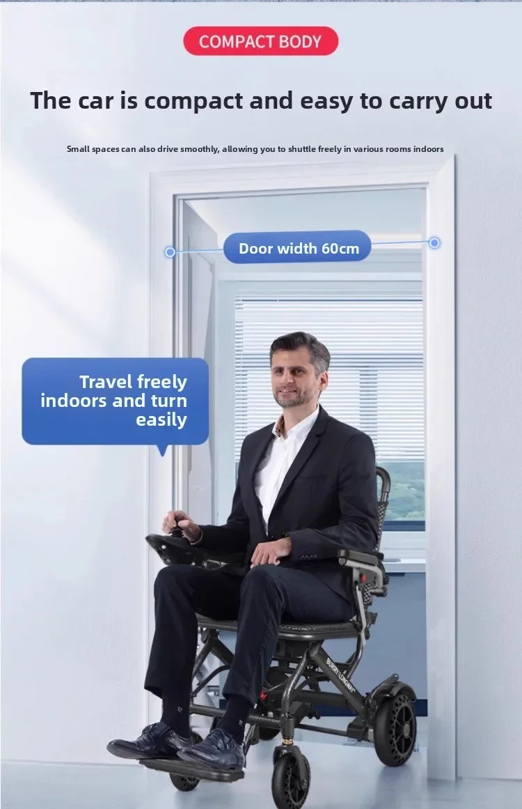 Wheelchair lightweight foldable hand-pushed or electric powerd - Mobility Buy