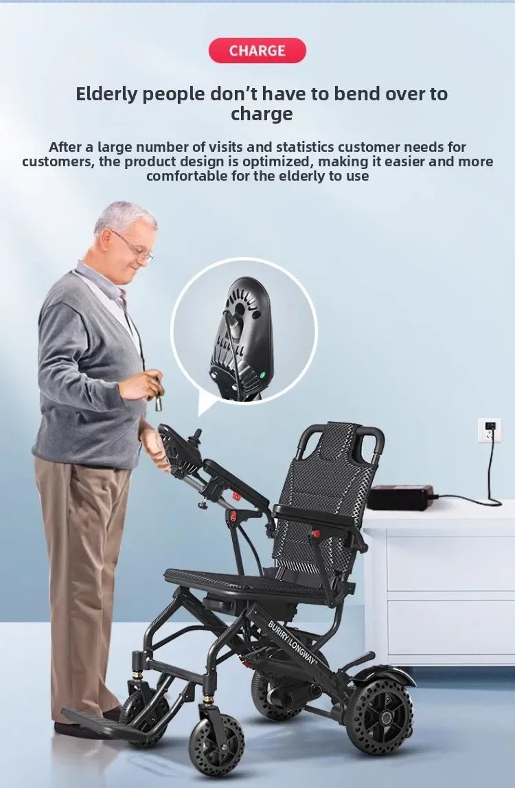 Wheelchair lightweight foldable hand-pushed or electric powerd - Mobility Buy