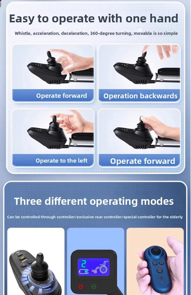 Wheelchair lightweight foldable hand-pushed or electric powerd - Mobility Buy
