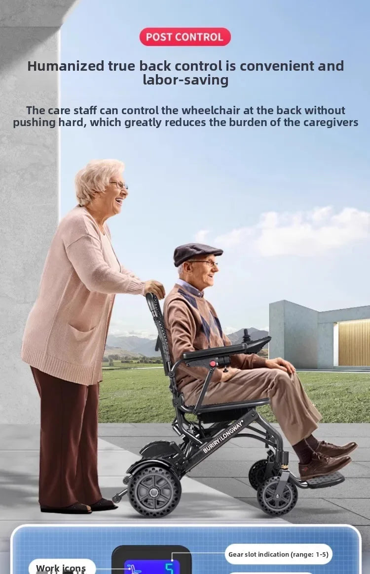 Wheelchair lightweight foldable hand-pushed or electric powerd - Mobility Buy
