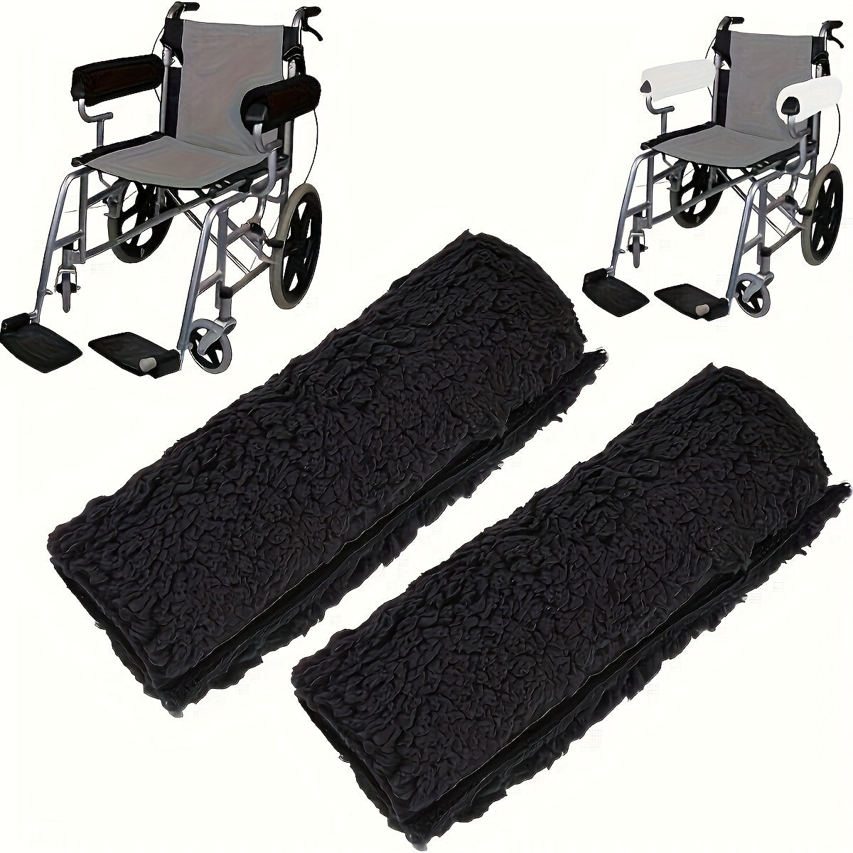 2-Pack Soft Wheelchair Armrest Covers Protective Pads wheelchair & Comfort