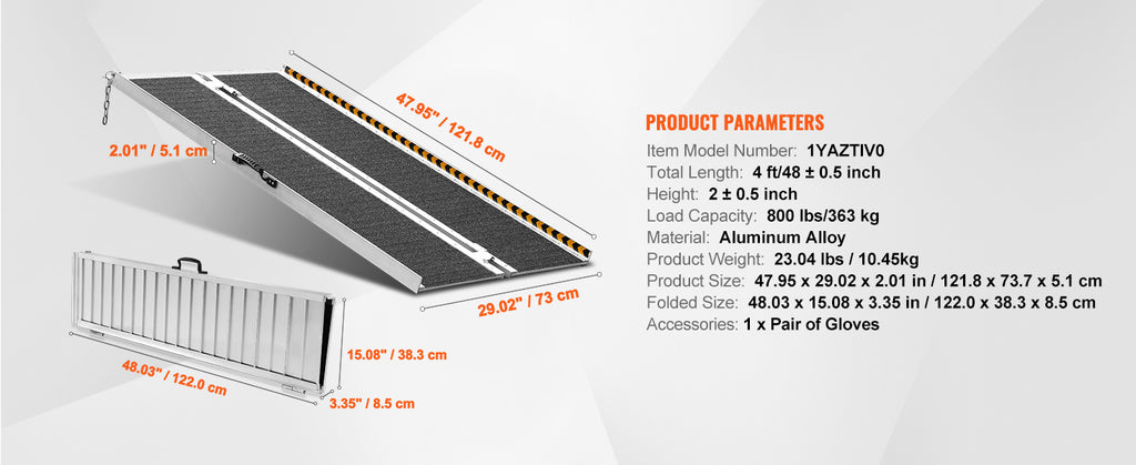 Accessible ramps, stairs, loading and unloading pads, step slope plates, aluminum alloy folding